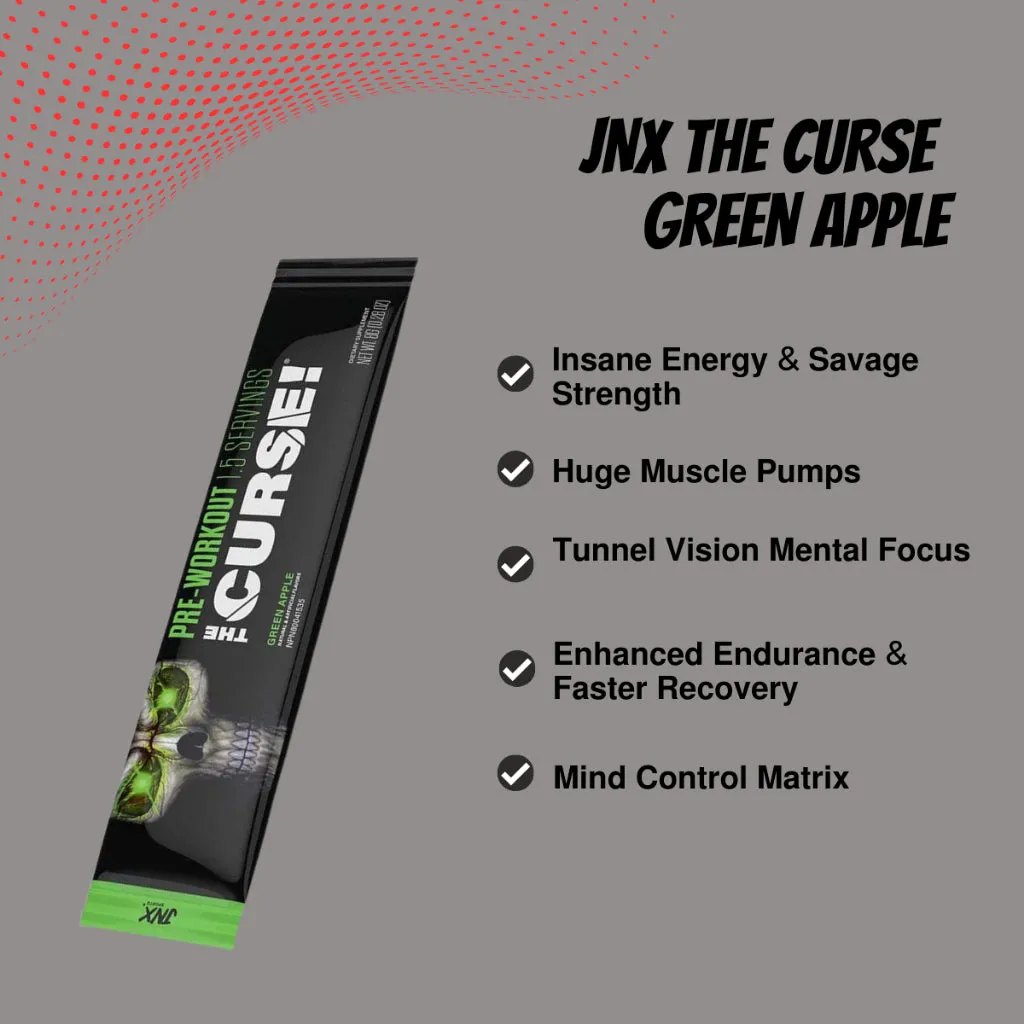[1 serving] JNX Sports, The Curse! Pre Workout - The Ripper! Fat Burner - The Shadow! HardCore Preworkout Sample