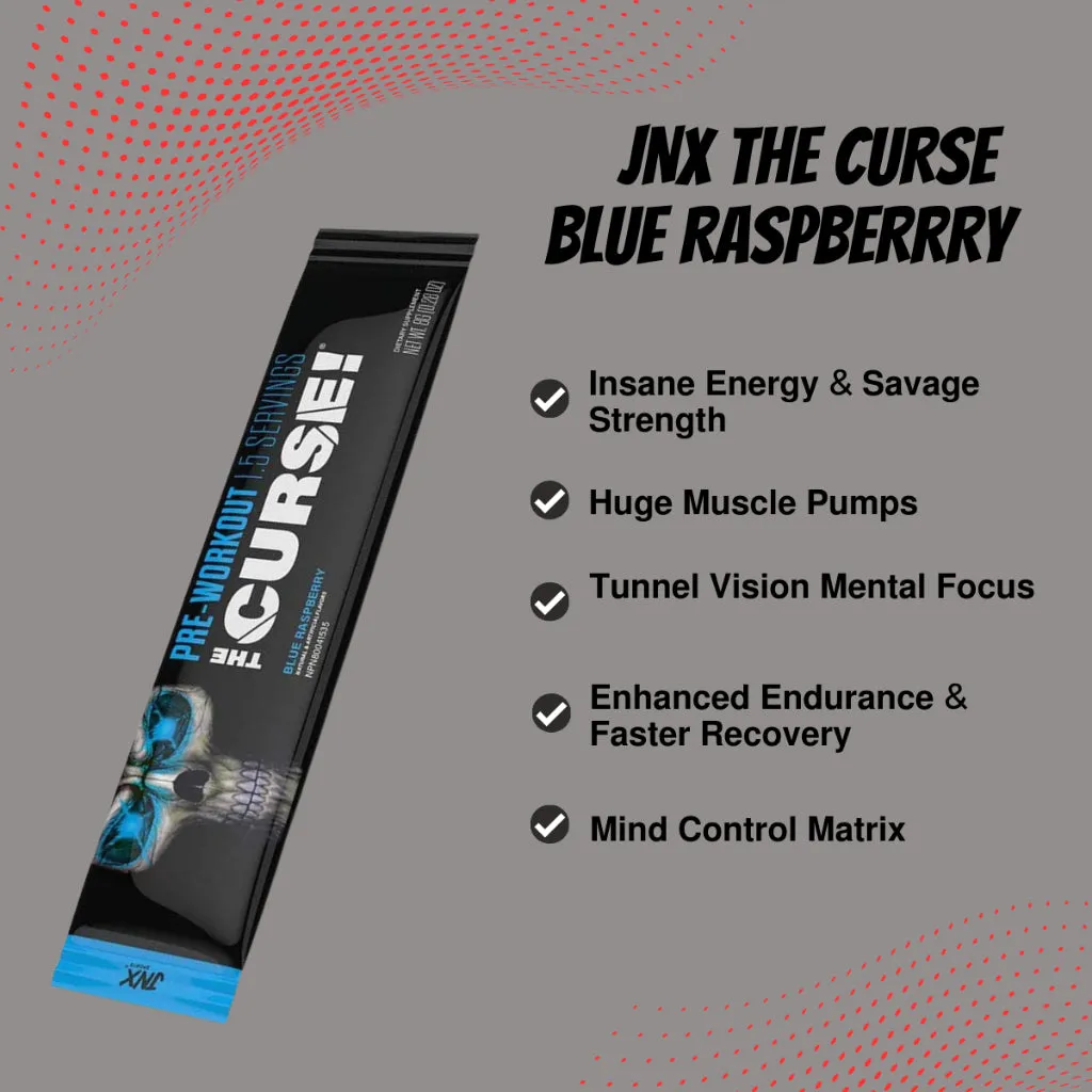 [1 serving] JNX Sports, The Curse! Pre Workout - The Ripper! Fat Burner - The Shadow! HardCore Preworkout Sample
