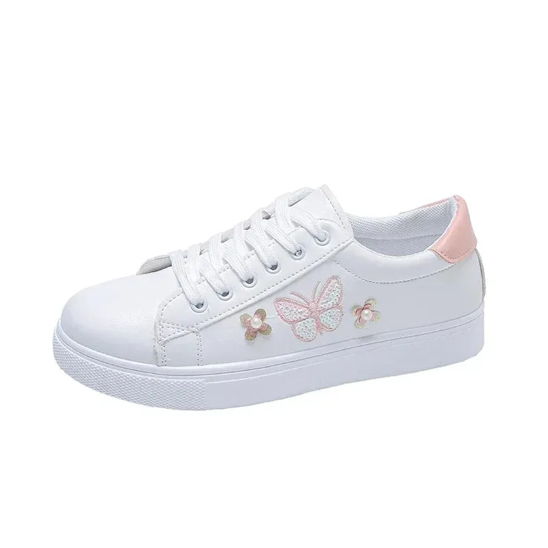 2024 Women's Sneakers Fashion Breathable Flat Shoes Woman Soft Sole Walking Vulcanized Shoes Women Casual Sneaker
