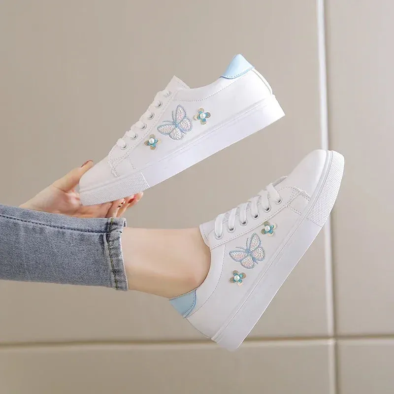 2024 Women's Sneakers Fashion Breathable Flat Shoes Woman Soft Sole Walking Vulcanized Shoes Women Casual Sneaker