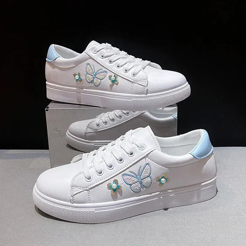 2024 Women's Sneakers Fashion Breathable Flat Shoes Woman Soft Sole Walking Vulcanized Shoes Women Casual Sneaker