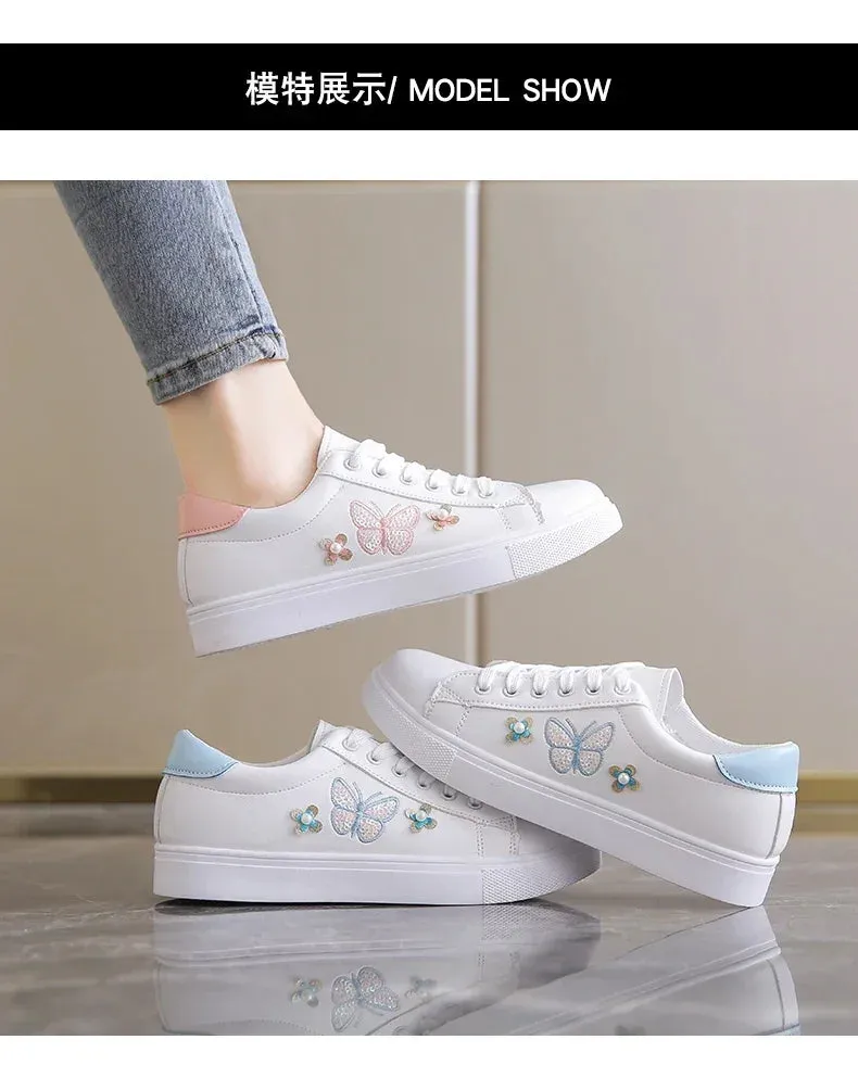 2024 Women's Sneakers Fashion Breathable Flat Shoes Woman Soft Sole Walking Vulcanized Shoes Women Casual Sneaker