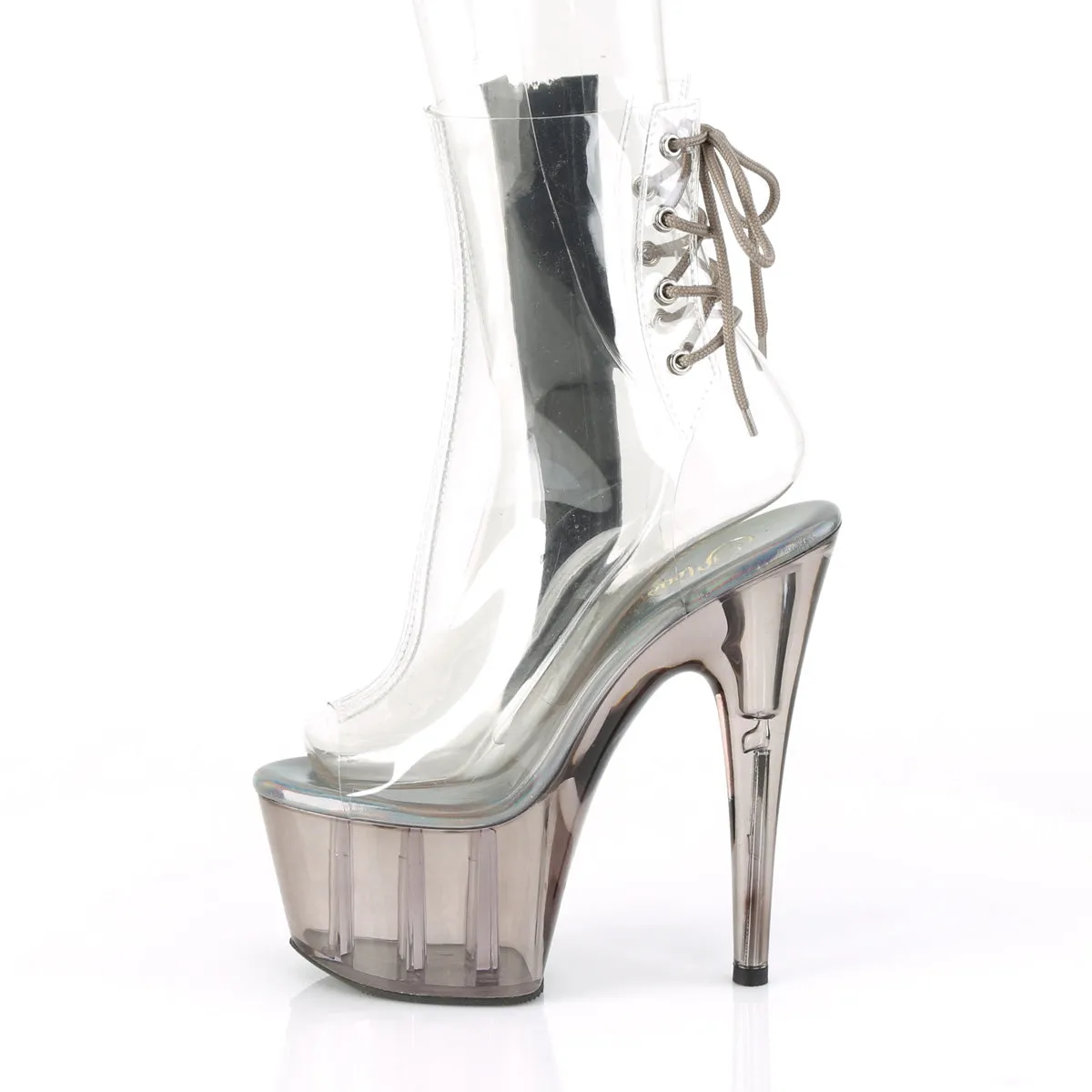 ADORE-1018CT Pleaser Clear/Smoke Tinted Sexy Platform Shoes (Pole Dancing Heels)