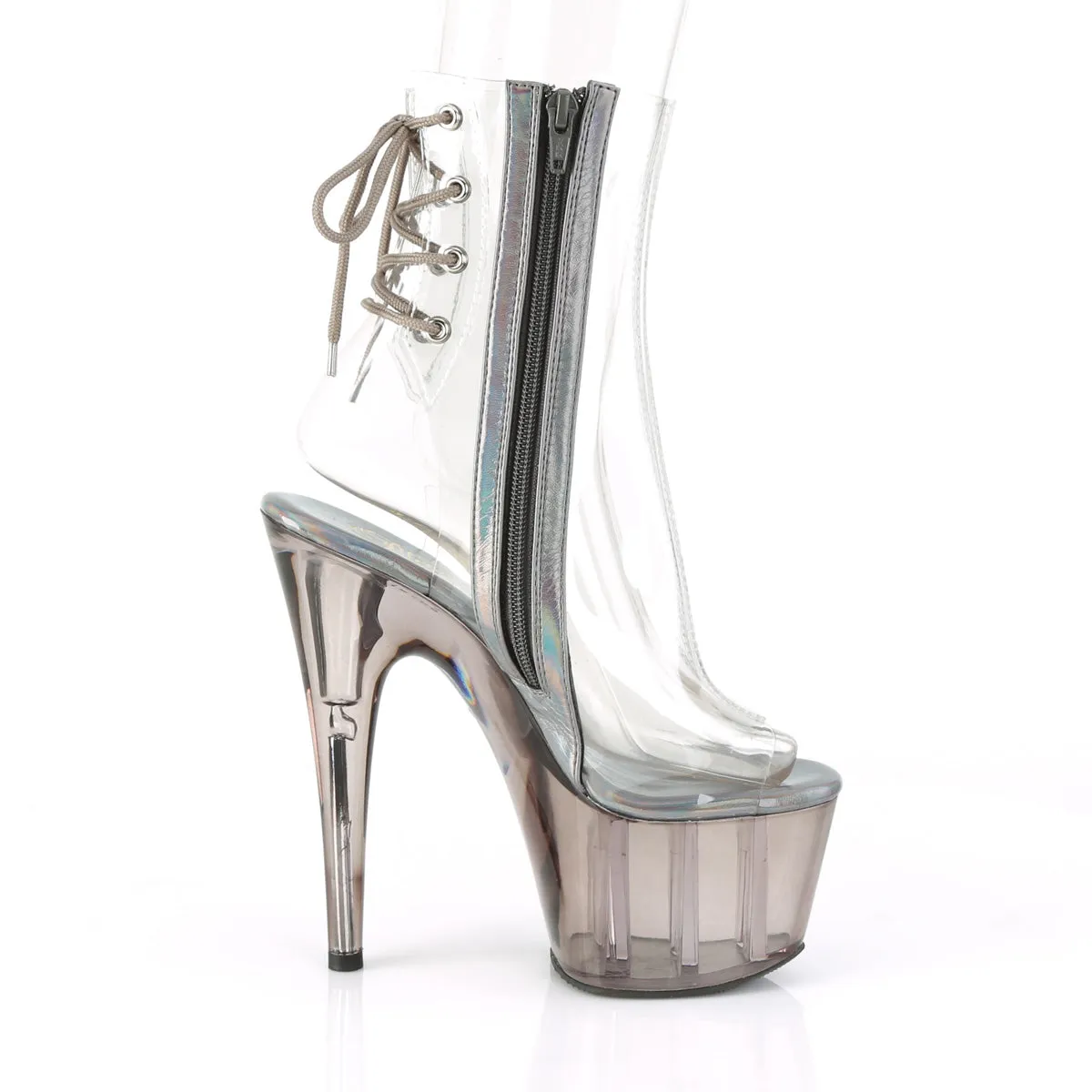 ADORE-1018CT Pleaser Clear/Smoke Tinted Sexy Platform Shoes (Pole Dancing Heels)
