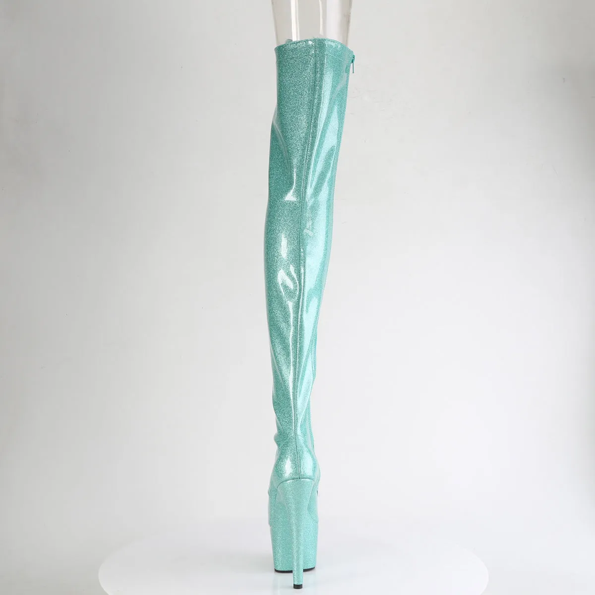 ADORE-3021GP Pleaser Aqua Glitter Sexy Platform Shoes (Pole Dancing Heels)