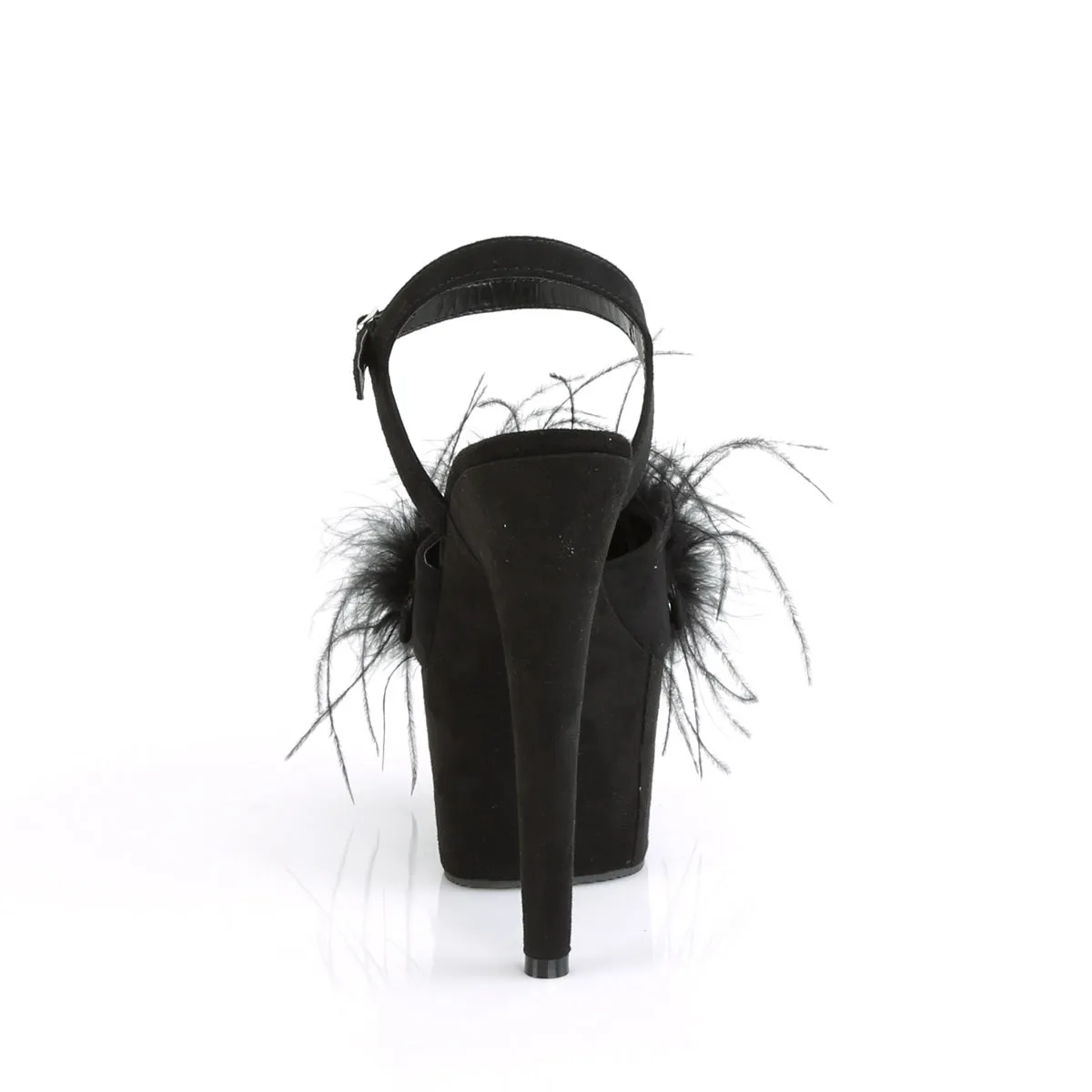 ADORE-709F Pleaser Black Faux Suede Sexy Platform Shoes (Pole Dancing Heels)