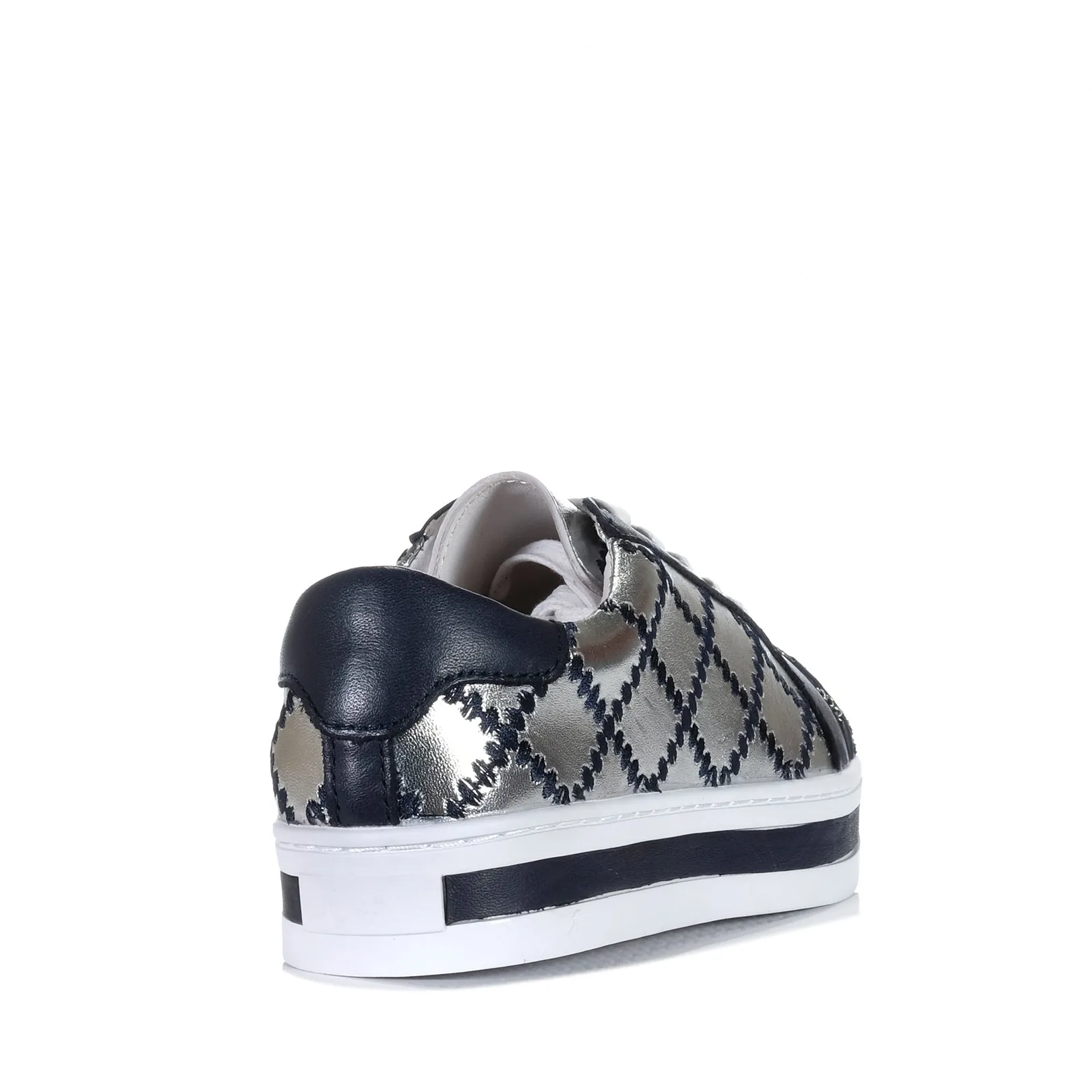Alfie & Evie Pleat Deep Ocean/Silver