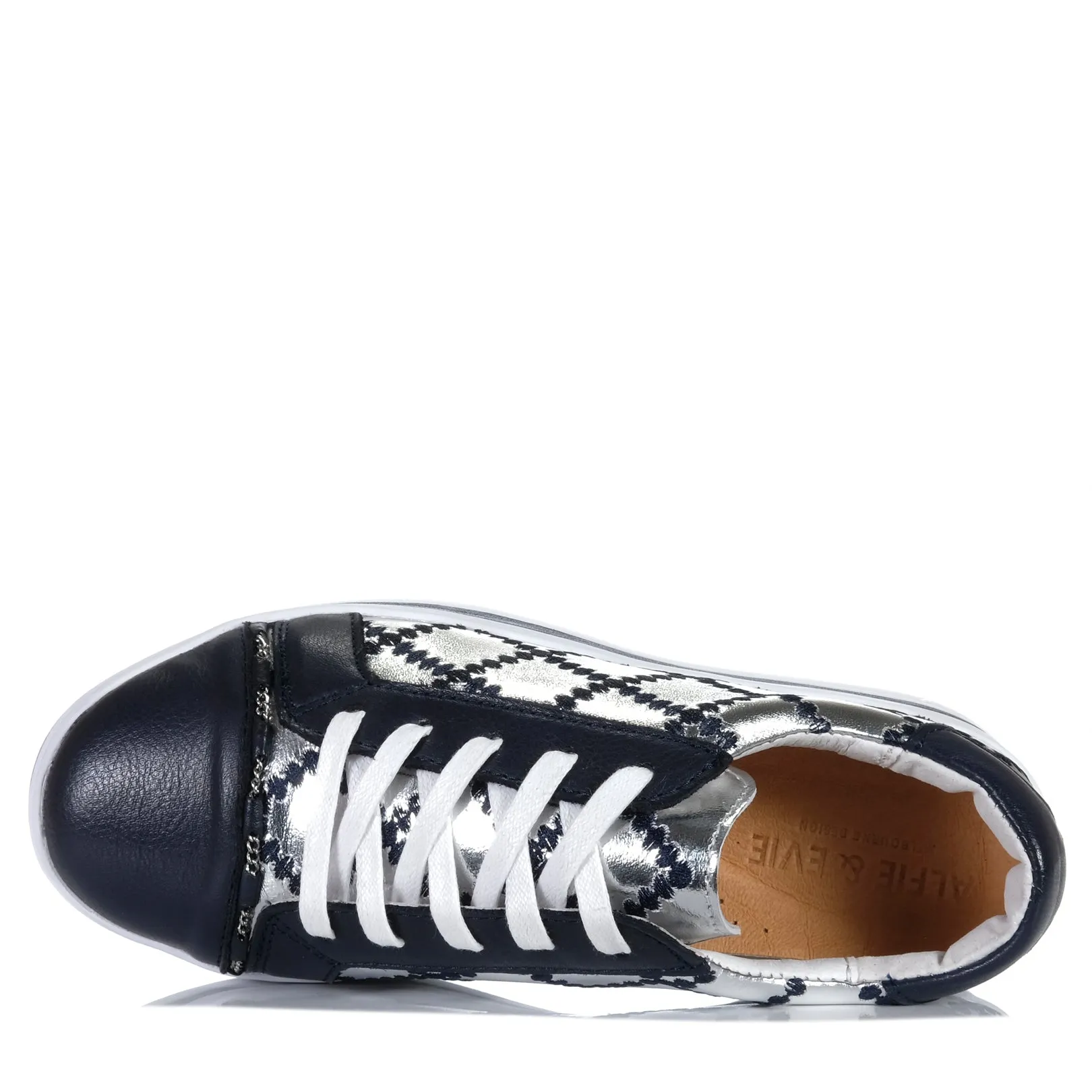Alfie & Evie Pleat Deep Ocean/Silver