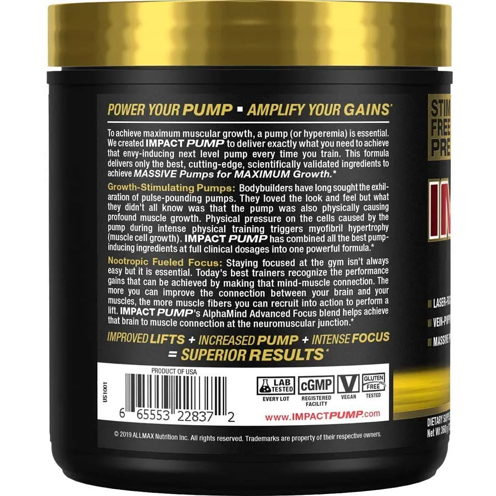 AllMax Nutrition Impact Pump 30 Servings