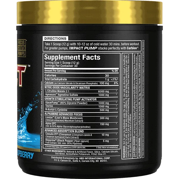 AllMax Nutrition Impact Pump 30 Servings