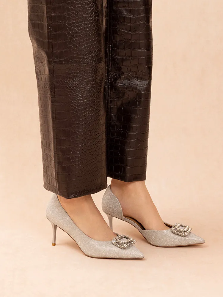 Ayra Diamante Embellished High Heels