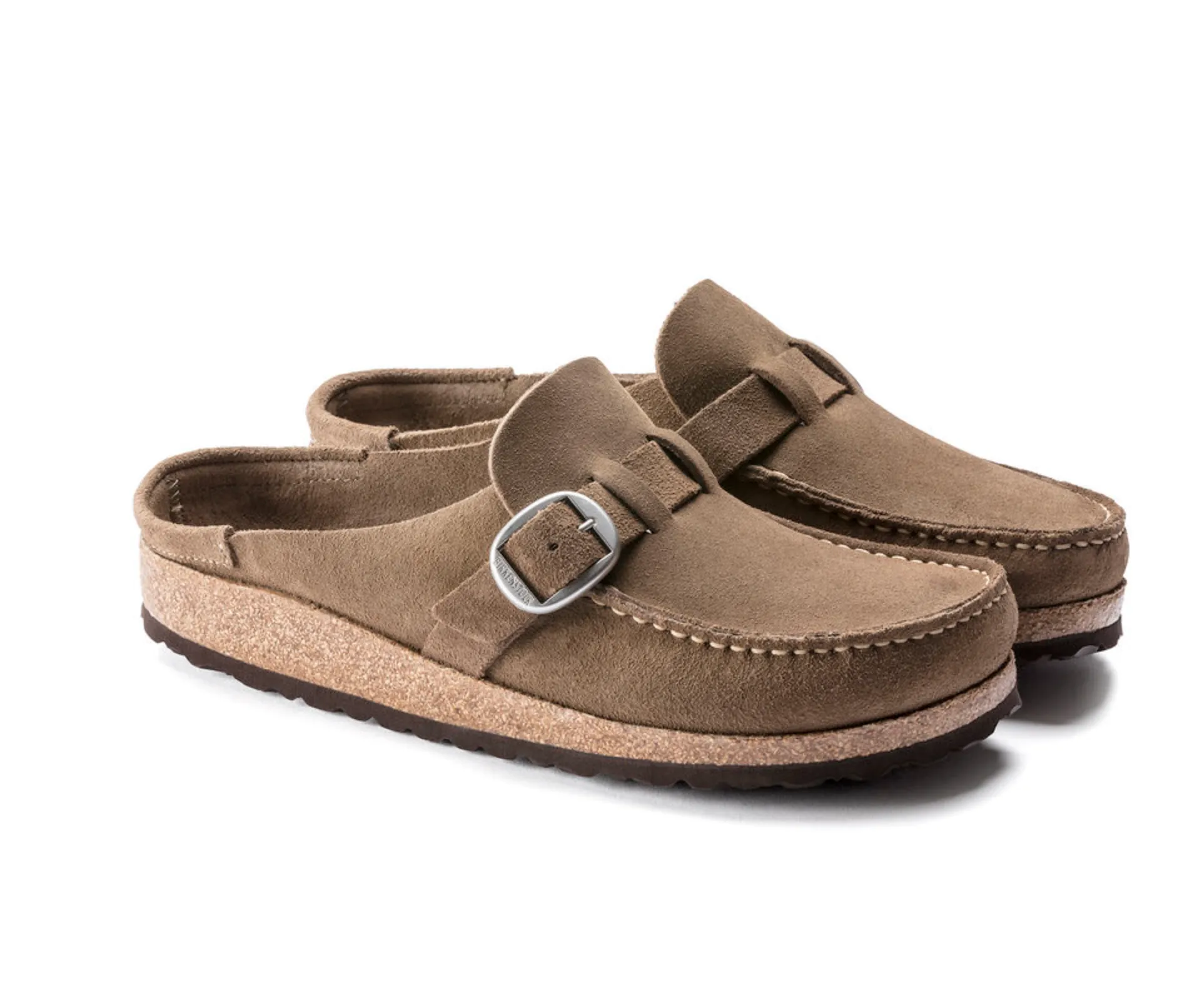 Birkenstocks Buckley Suede Leather - Gray Taupe