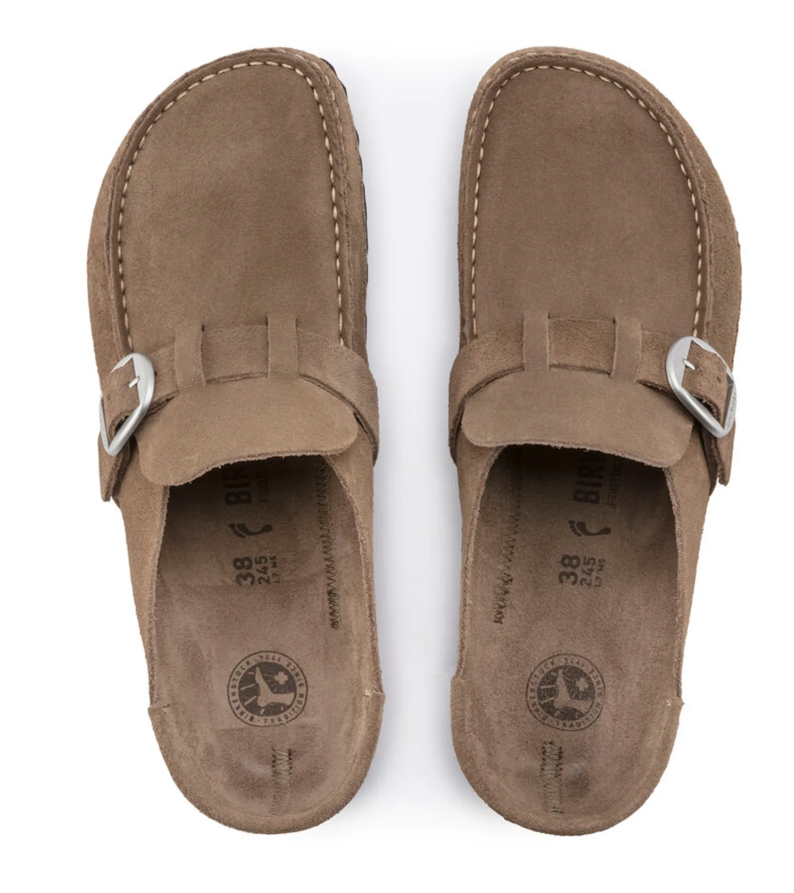 Birkenstocks Buckley Suede Leather - Gray Taupe