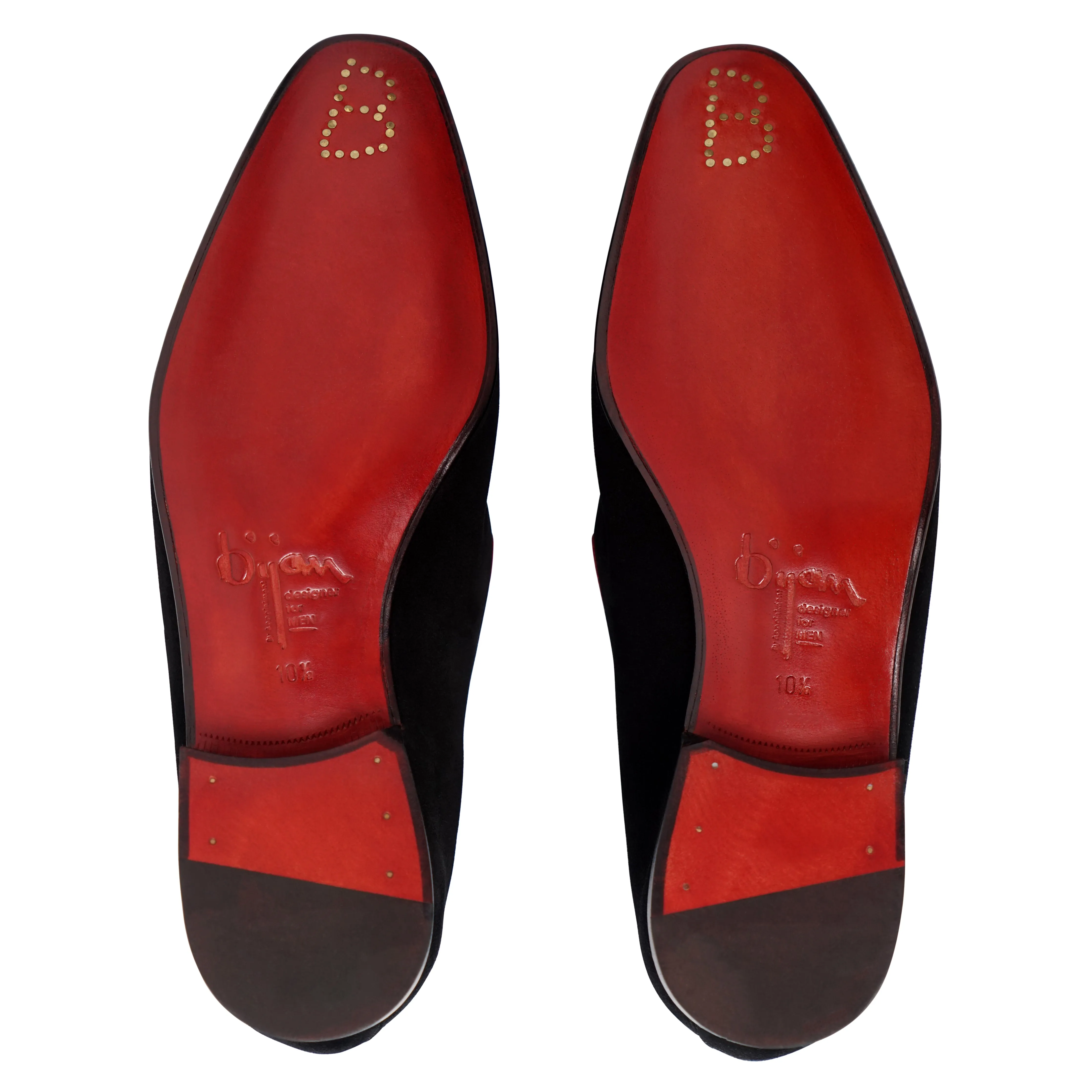 Black and Red Suede Loafer