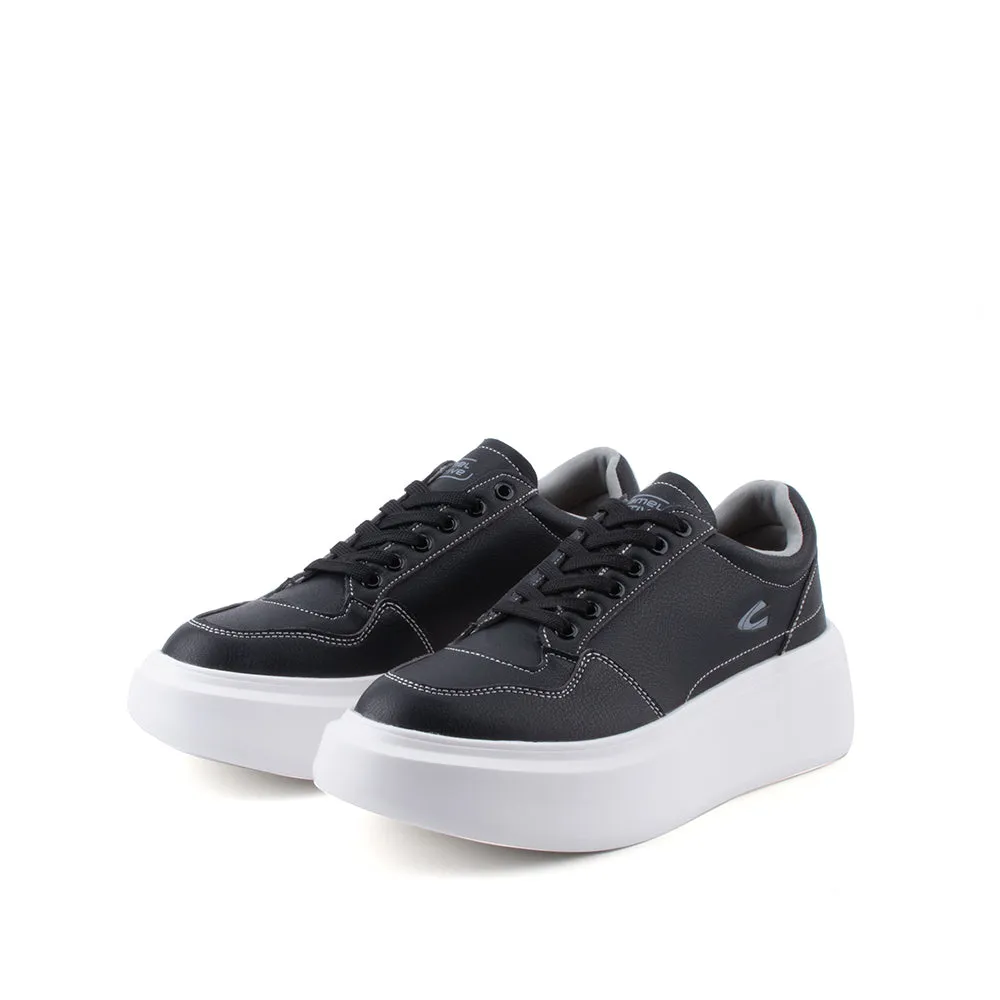 camel active Women Court-Sneakers  with slip-on comfort Panel Design Ladies Eurica -762301-YX01SV-1-BLACK