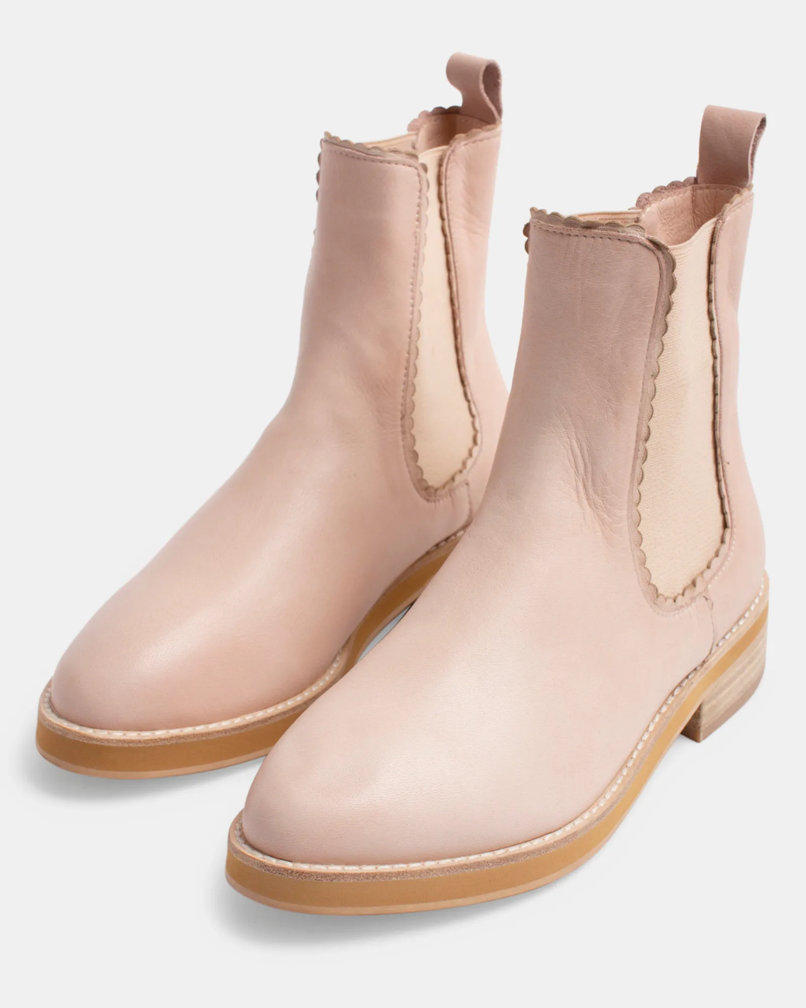 Clemmie Leather Boot - Blush