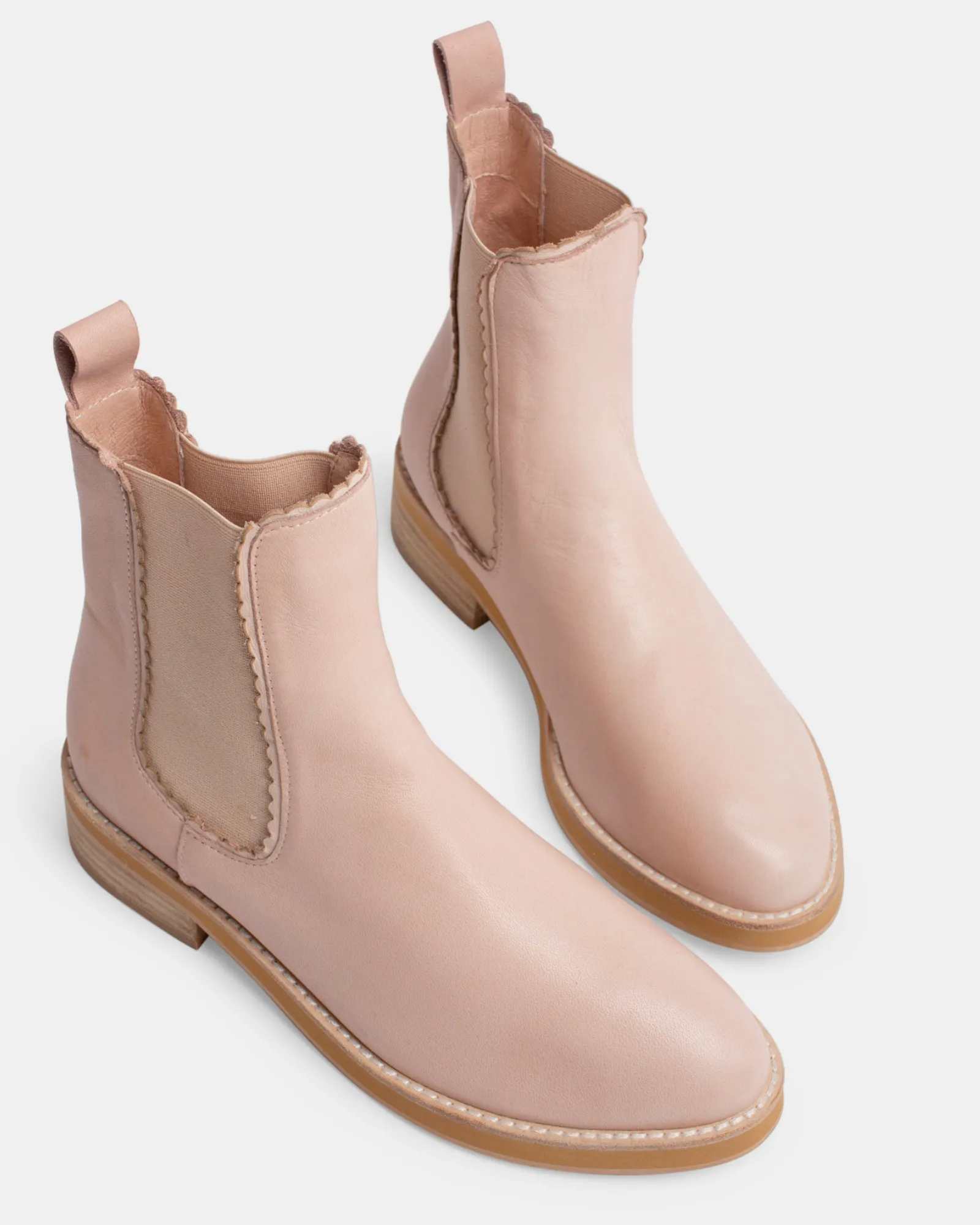 Clemmie Leather Boot - Blush