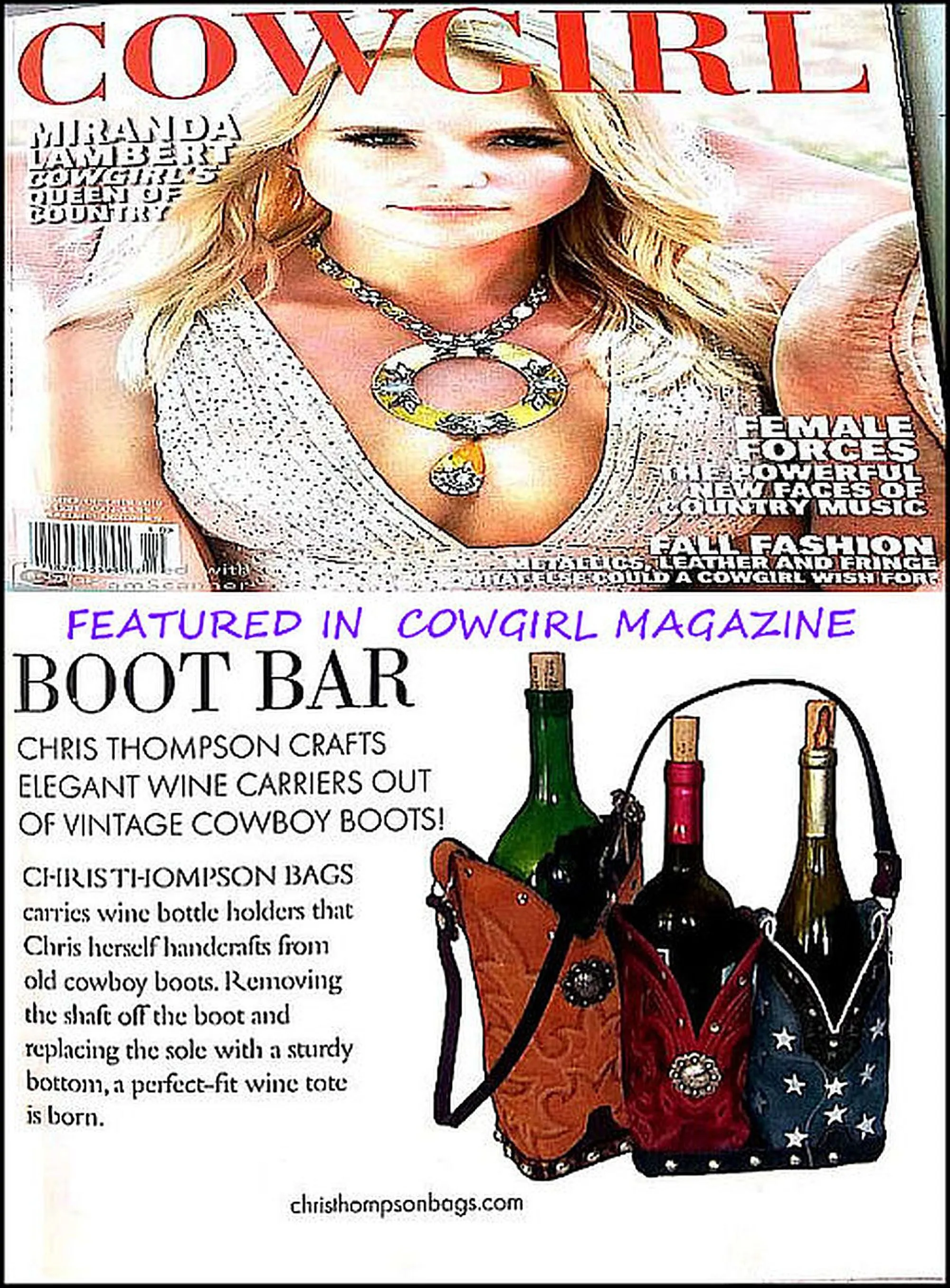 Cowboy Boot Wine Tote wt809