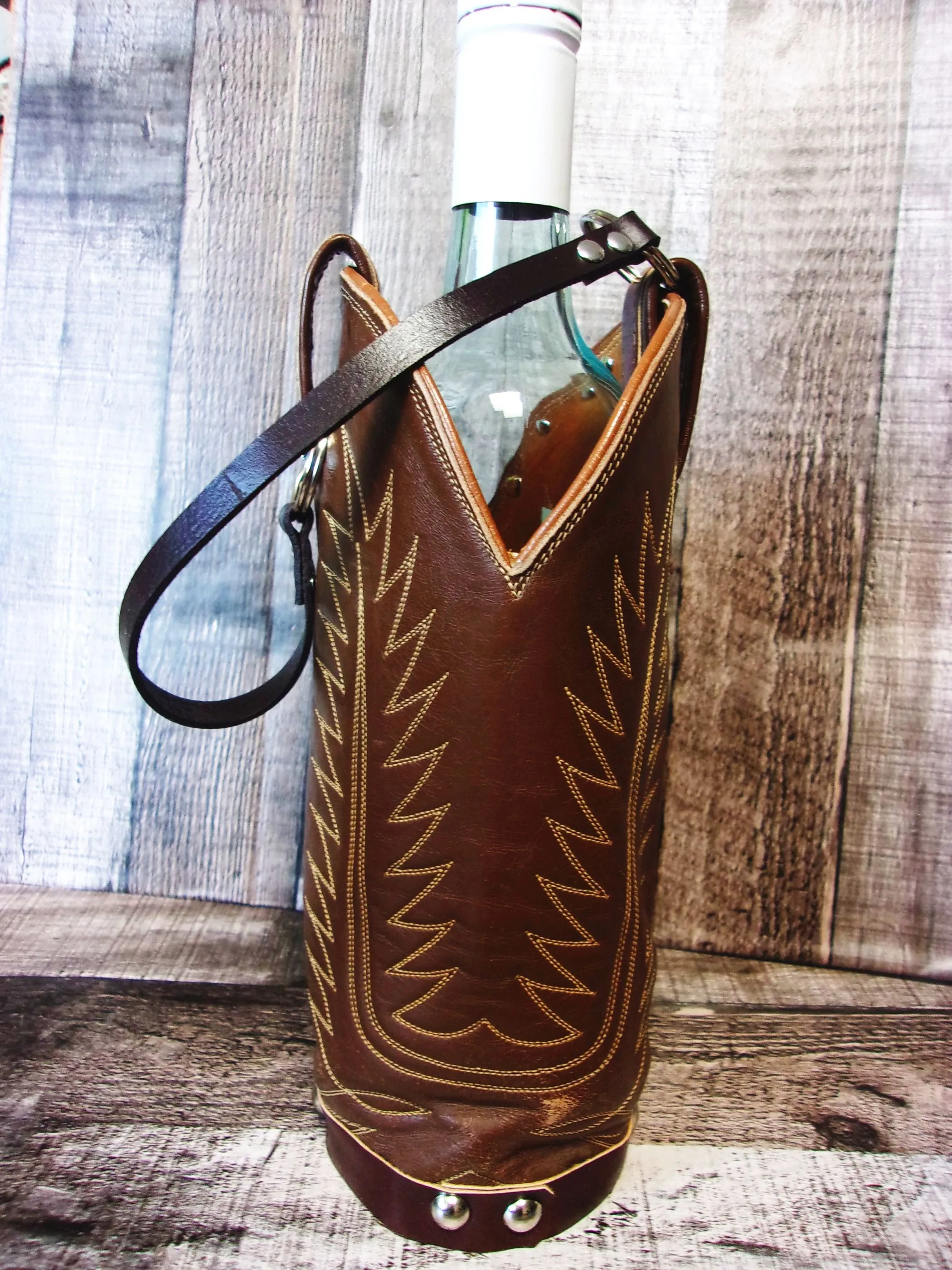 Cowboy Boot Wine Tote wt809
