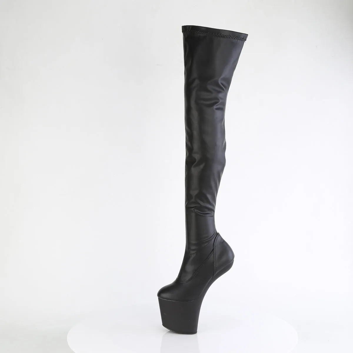CRAZE-3000 Pleaser Black Faux Leather Sexy Platform Shoes (Pole Dancing Heels)