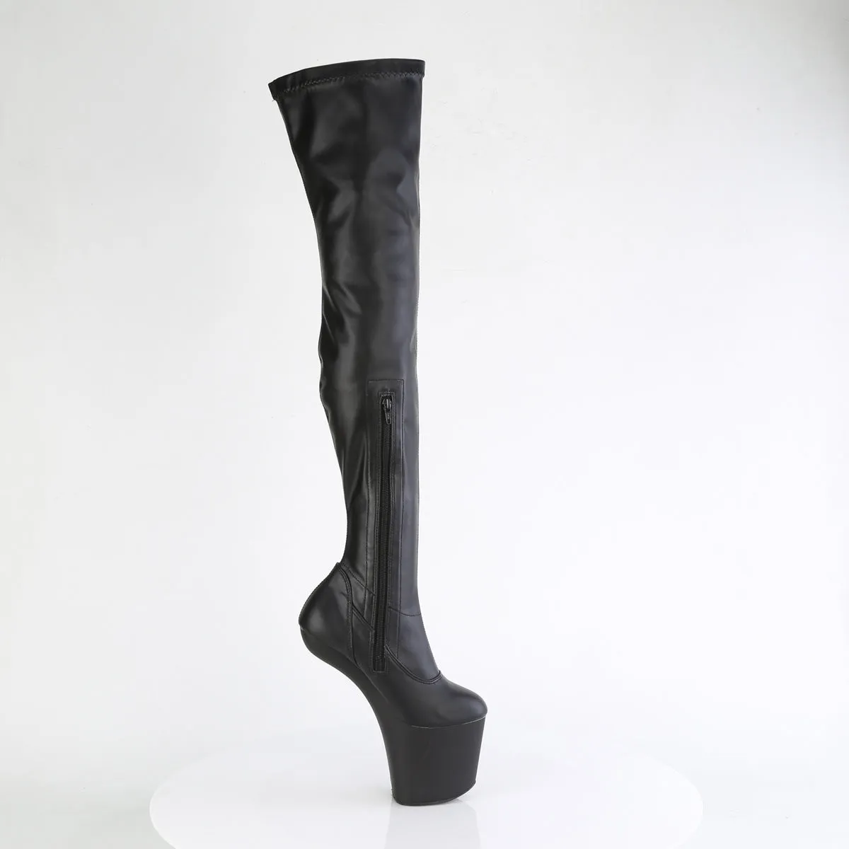 CRAZE-3000 Pleaser Black Faux Leather Sexy Platform Shoes (Pole Dancing Heels)