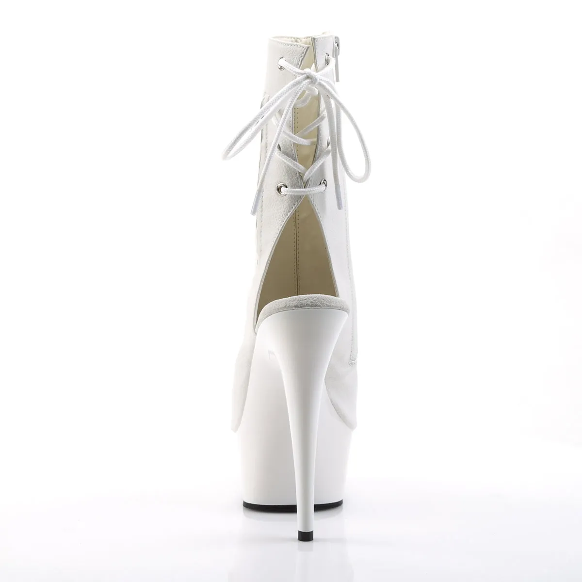 DELIGHT-1018 Pleaser White Faux Leather Sexy Platform Shoes (Pole Dancing Heels)