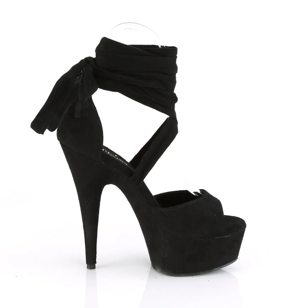 DELIGHT-679 Pleaser Black Faux Suede Sexy Platform Shoes (Pole Dancing Heels)