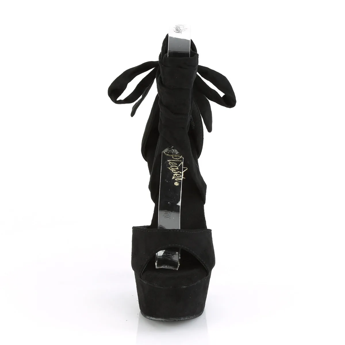 DELIGHT-679 Pleaser Black Faux Suede Sexy Platform Shoes (Pole Dancing Heels)