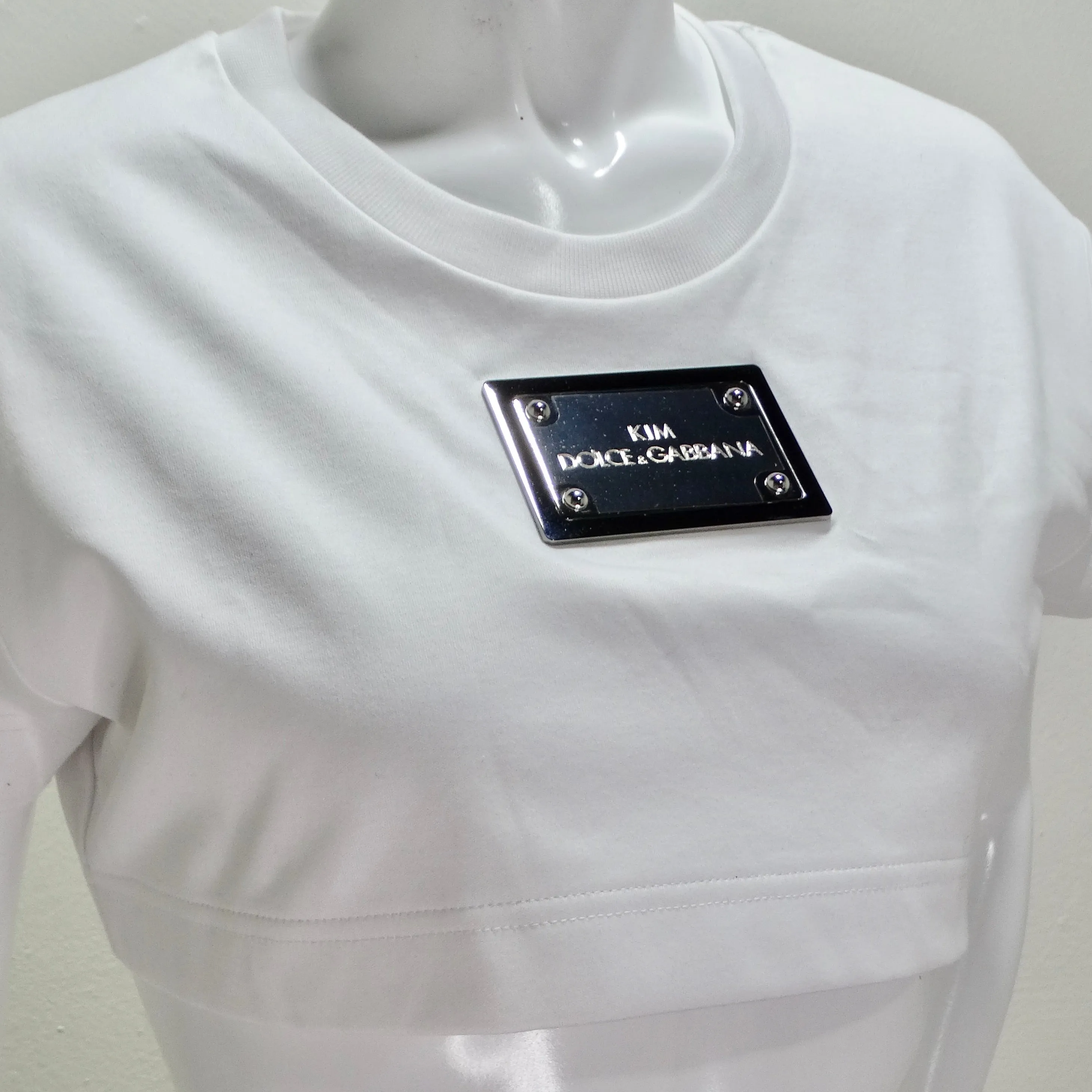 Dolce & Gabbana Kim White Cropped T-Shirt