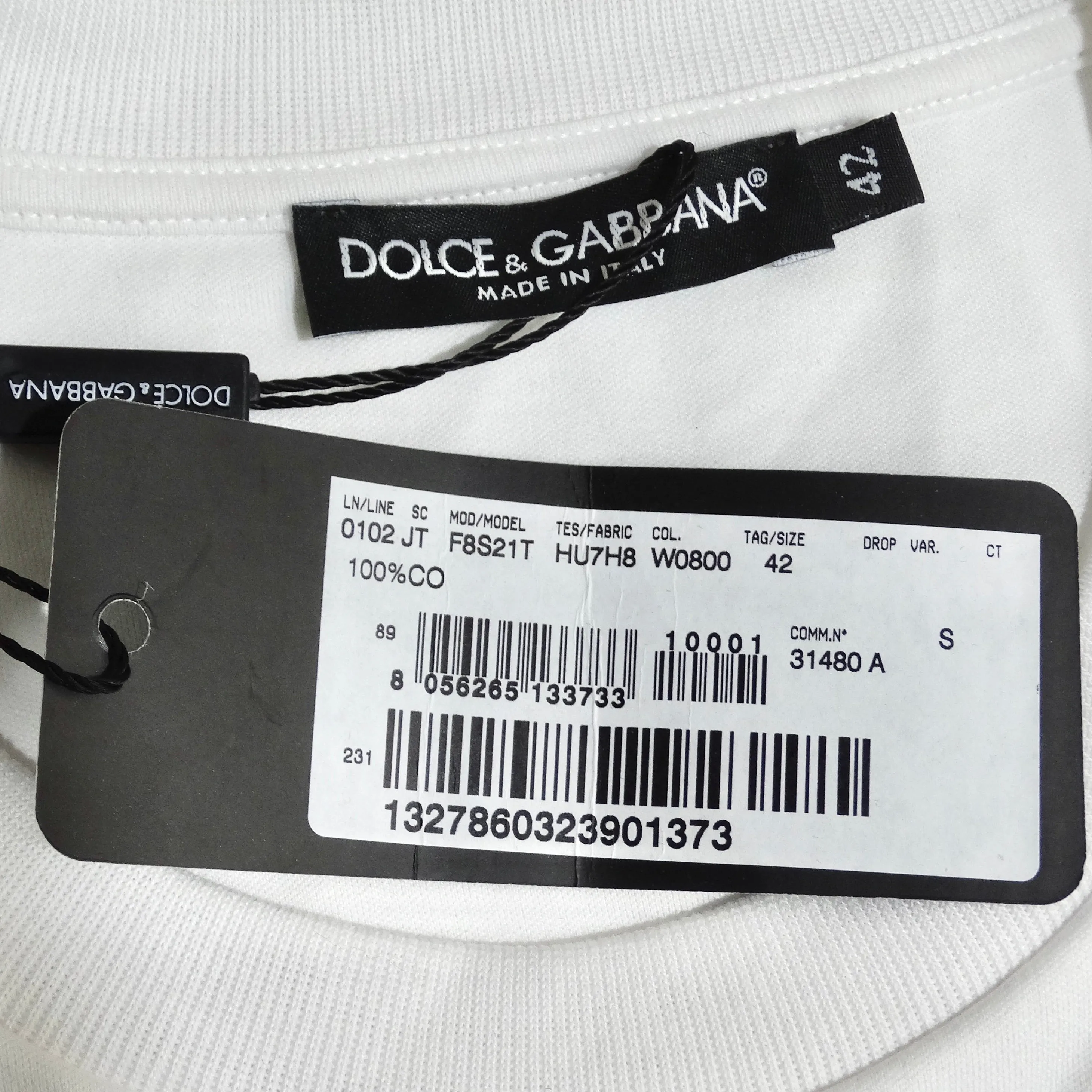 Dolce & Gabbana Kim White Cropped T-Shirt