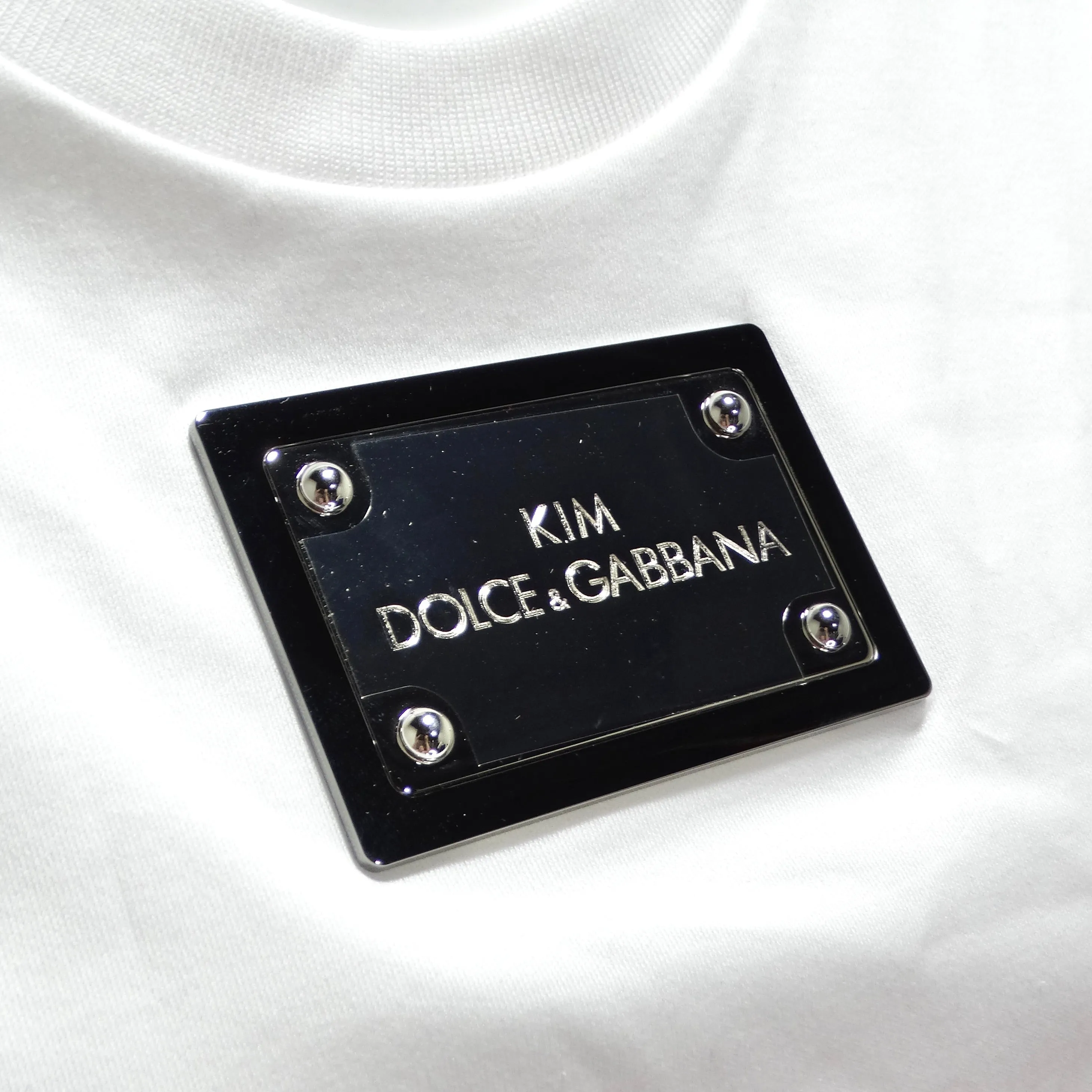 Dolce & Gabbana Kim White Cropped T-Shirt