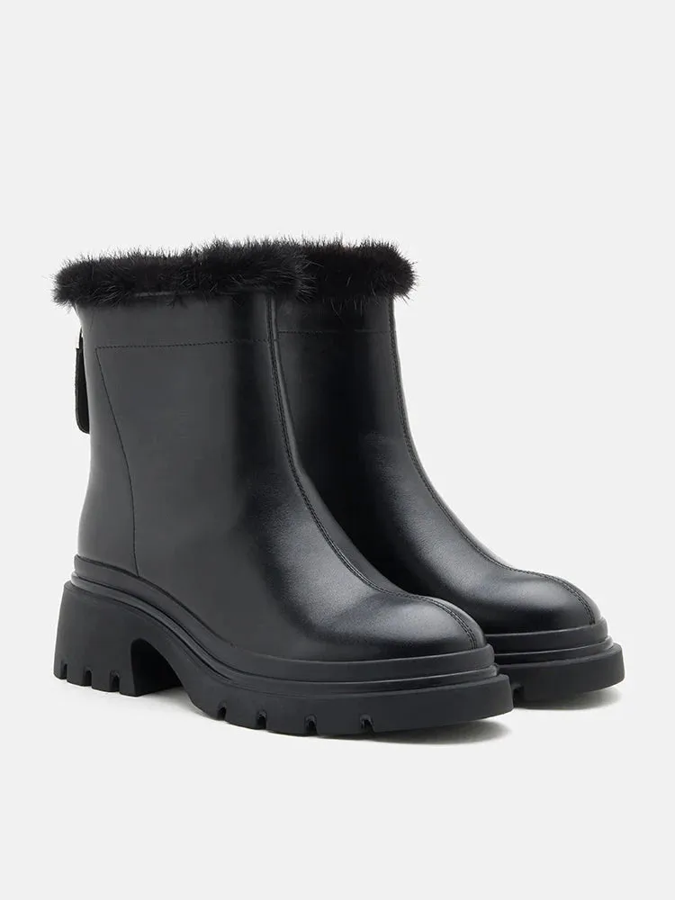 Edna Fur Ankle Boots