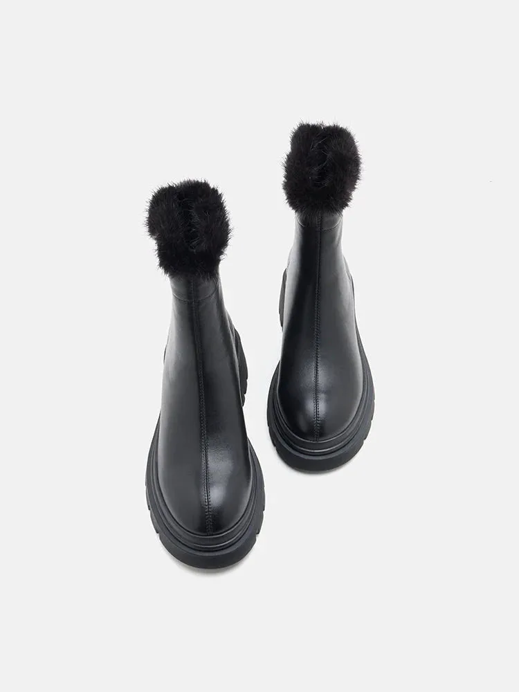 Edna Fur Ankle Boots