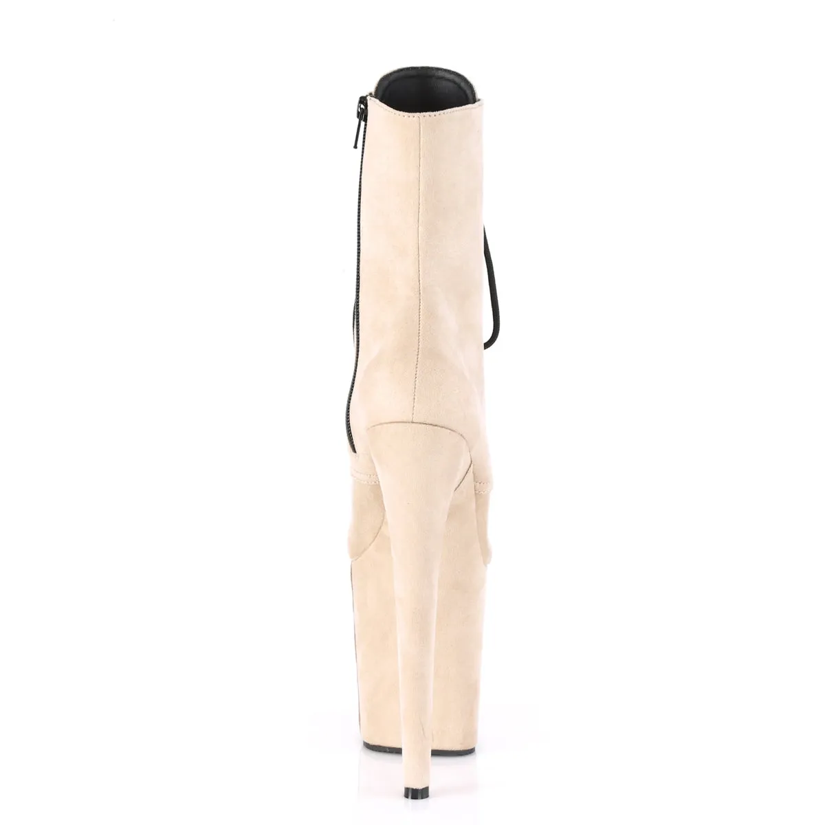 FLAMINGO-1020FS Pleaser Beige Faux Suede Sexy Platform Shoes (Pole Dancing Heels)