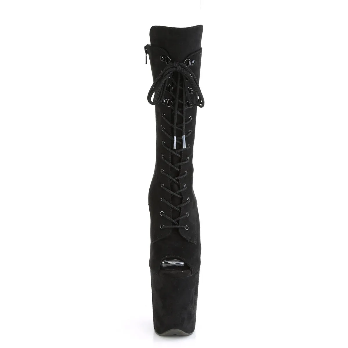FLAMINGO-1051FS Pleaser Black Faux Suede Sexy Platform Shoes (Pole Dancing Heels)