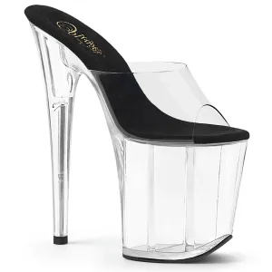 FLAMINGO-801 Pleaser Clear/Black Sexy Platform Shoes (Pole Dancing Heels)
