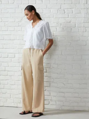 Great Plains Utility Cotton Trousers Sand