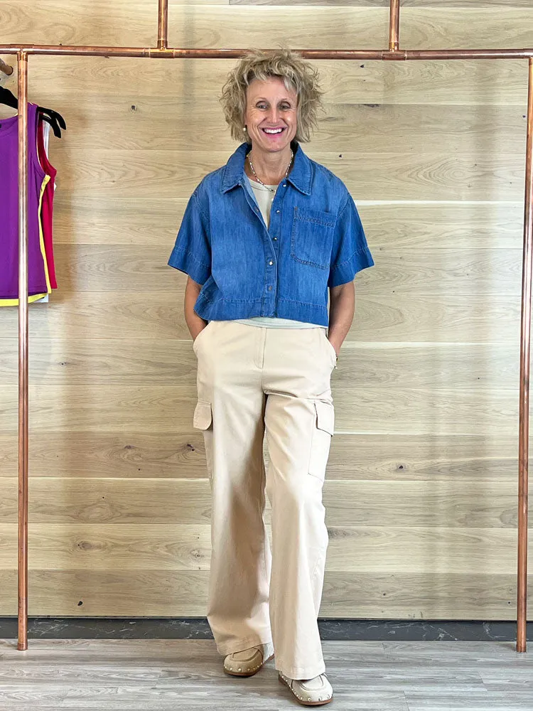 Great Plains Utility Cotton Trousers Sand