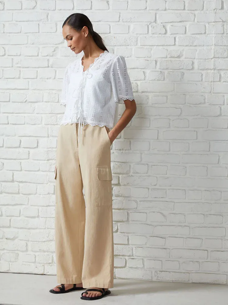 Great Plains Utility Cotton Trousers Sand