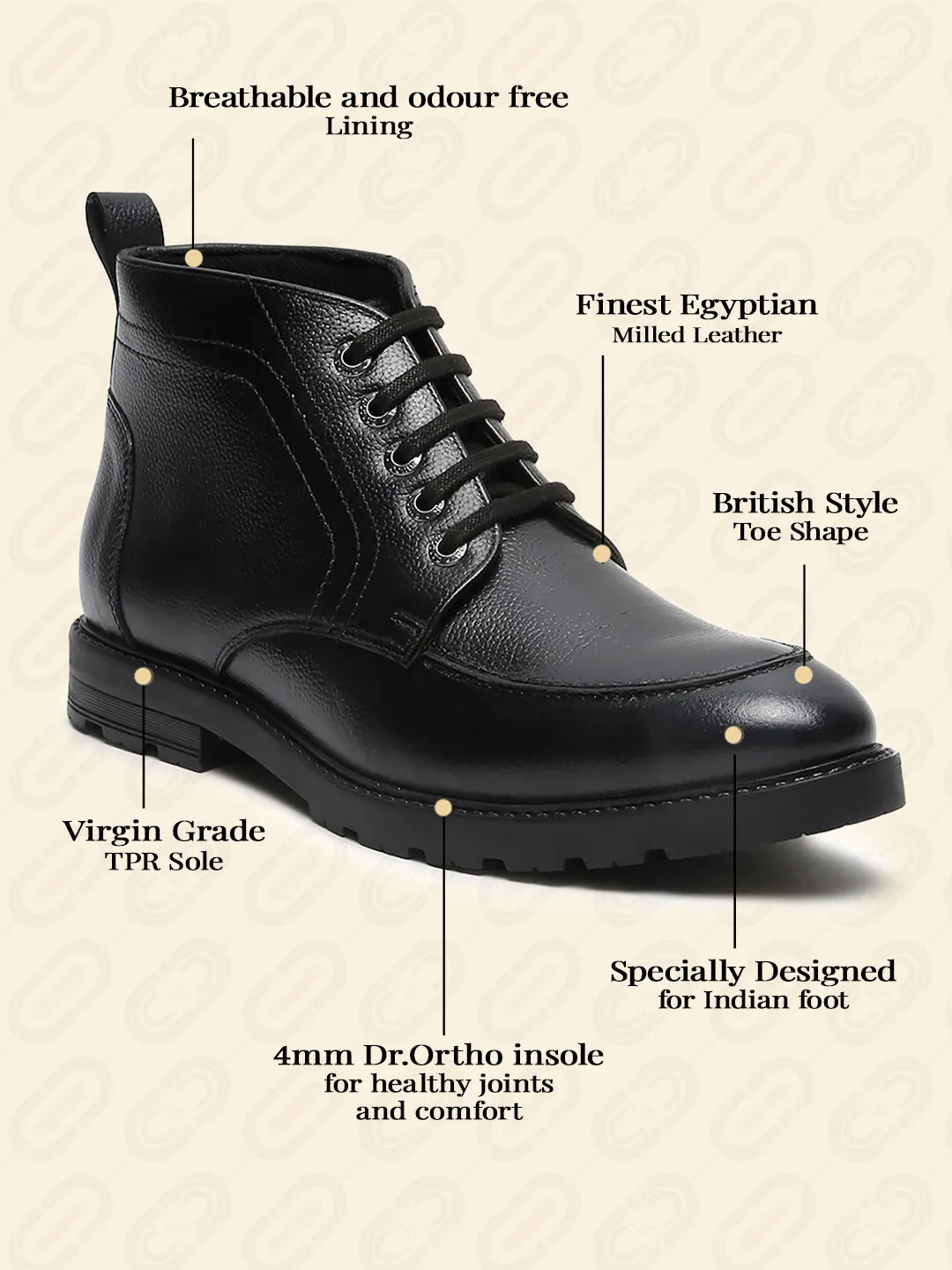 Handcrafted Italian Leather High Ankle Chukka Boots
