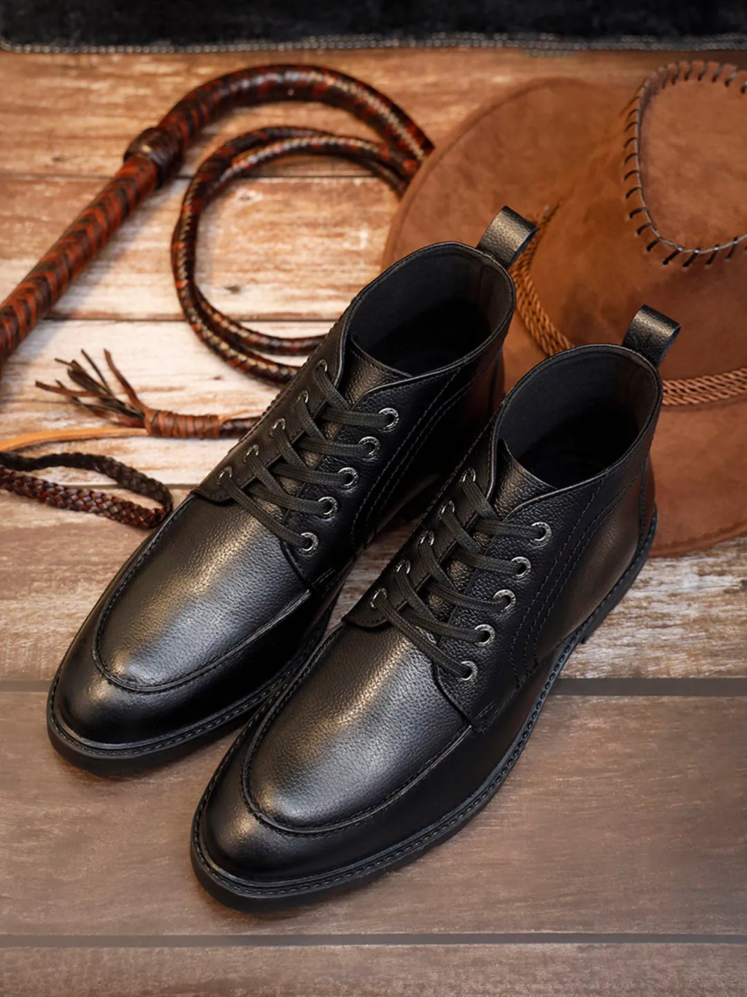Handcrafted Italian Leather High Ankle Chukka Boots