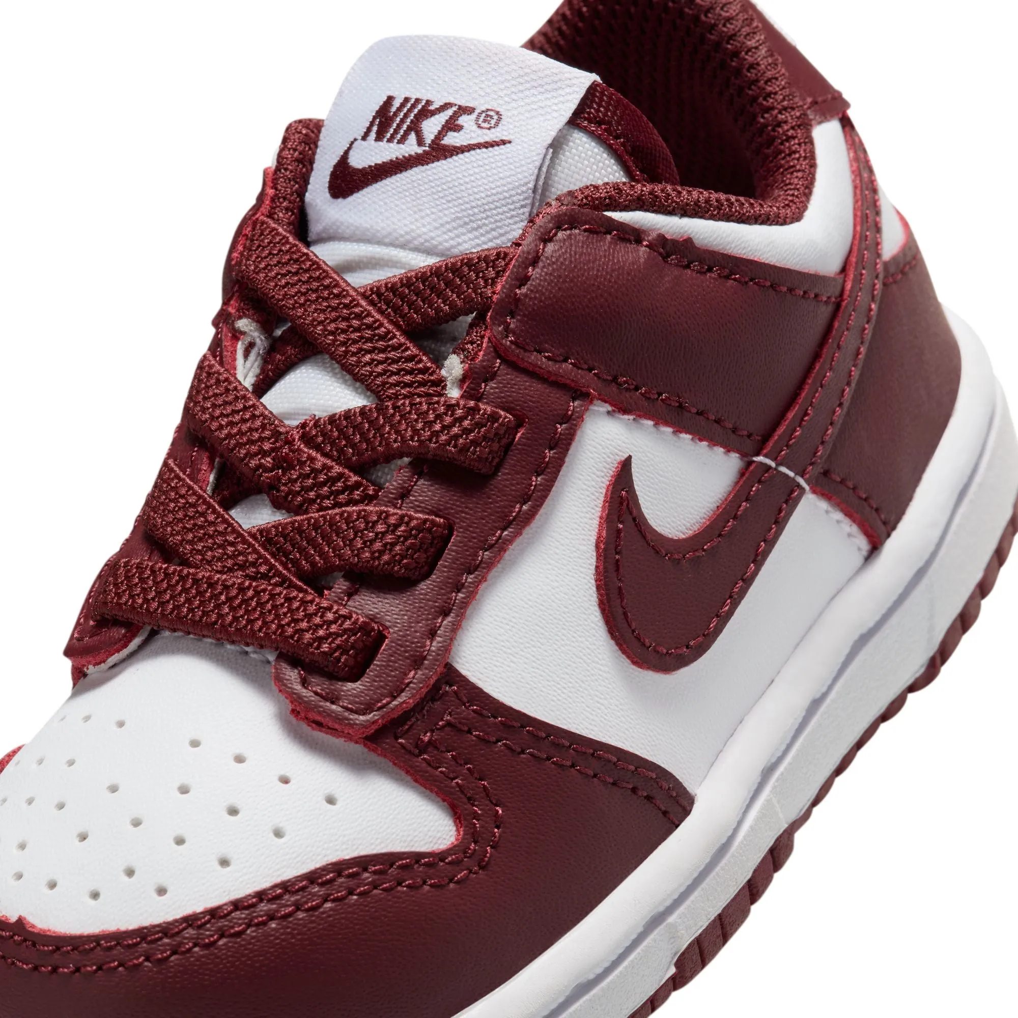 KIDS NIKE DUNK LOW TD (WHITE/REDWOOD/GYM RED)