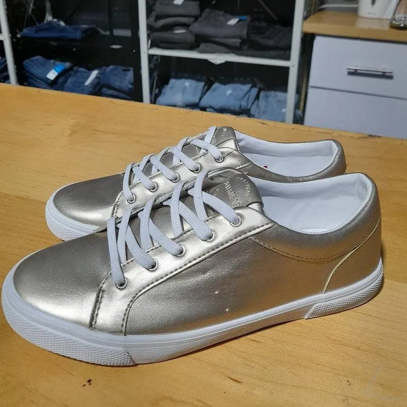 Ladies Metallic Sneakers | Lace Up | "Dube"