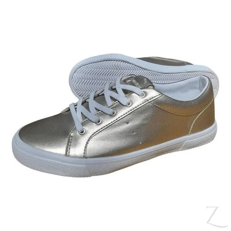 Ladies Metallic Sneakers | Lace Up | "Dube"