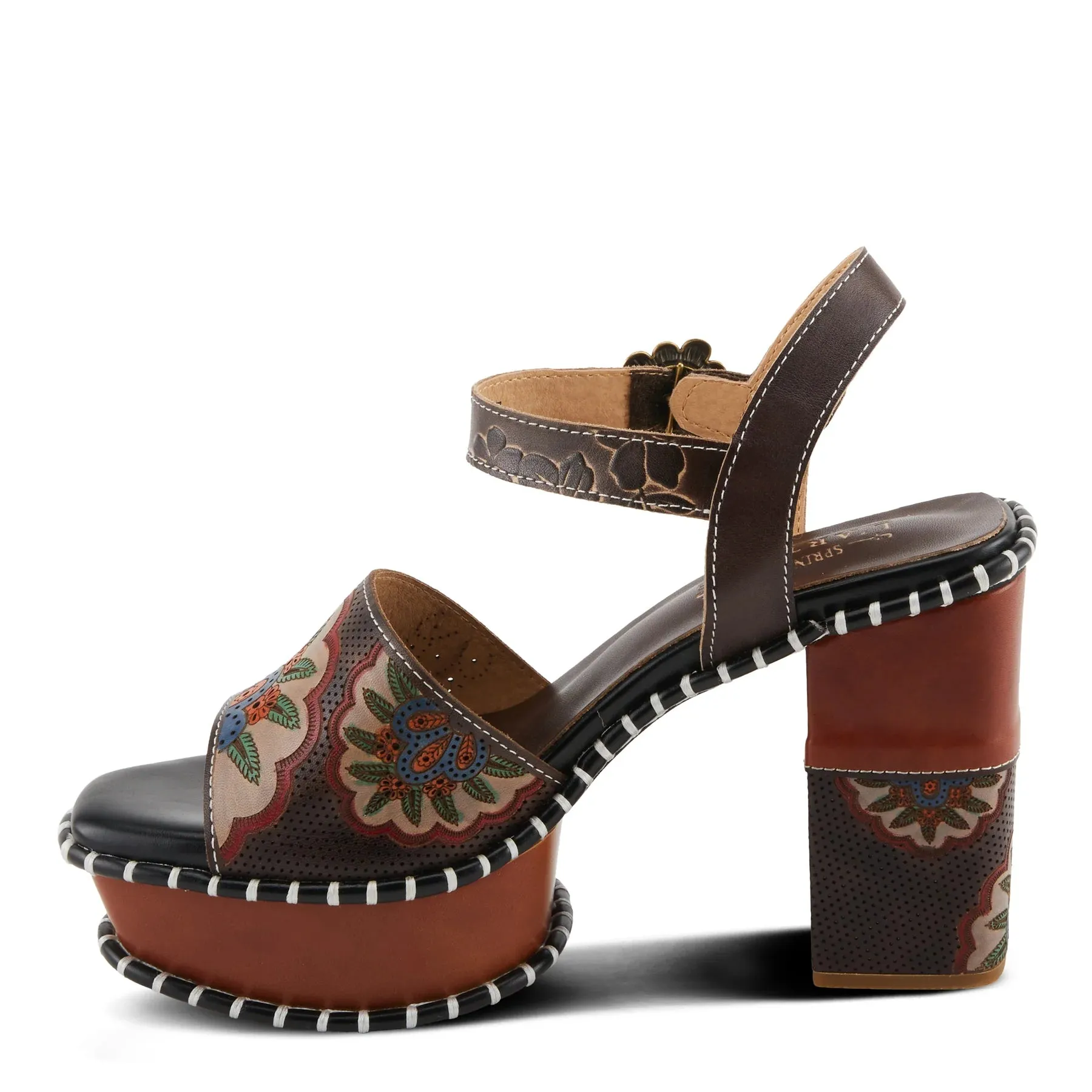 L'Artiste by Spring Step Women's L'Artiste Go Get Em Sandals - Chocolate Multi