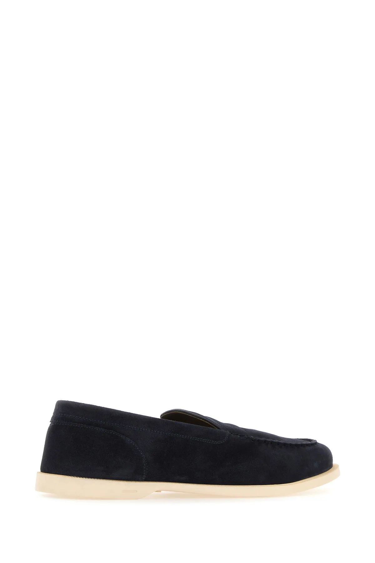 Navy blue suede Pace loafers