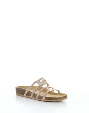 PEPPY ROSE GOLD Round Toe Sandals