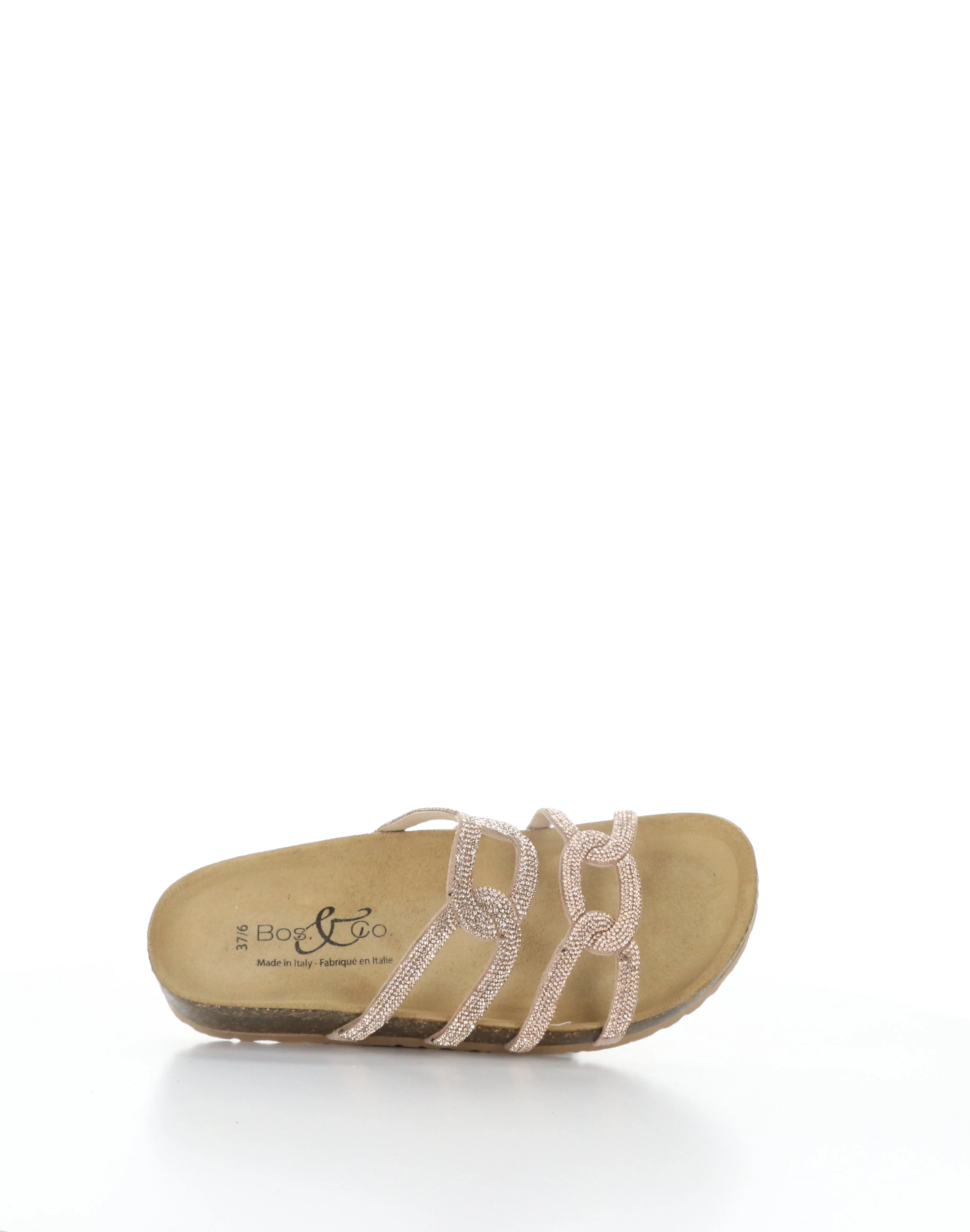 PEPPY ROSE GOLD Round Toe Sandals