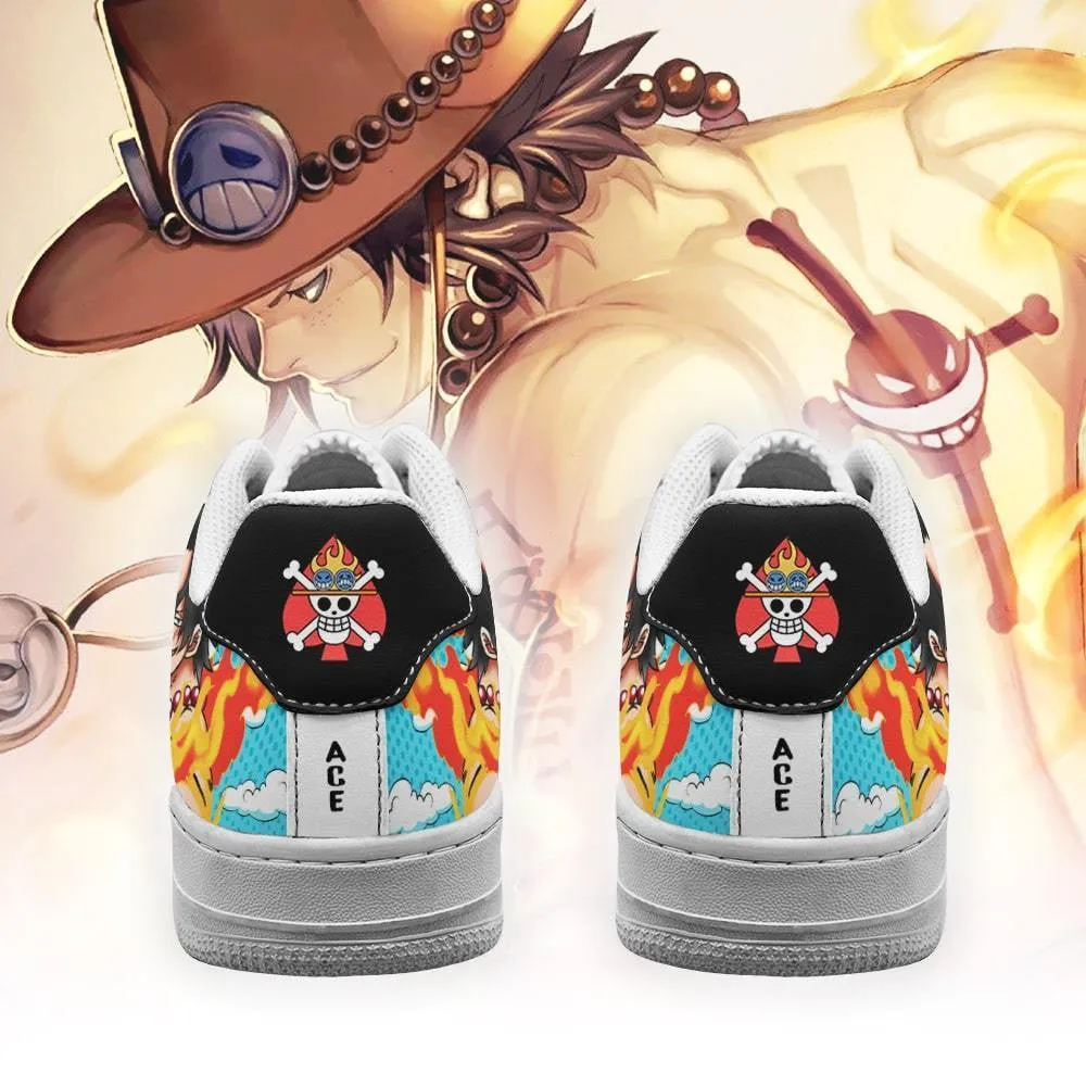 Portgas Ace Air Sneakers Custom Anime OP Shoes