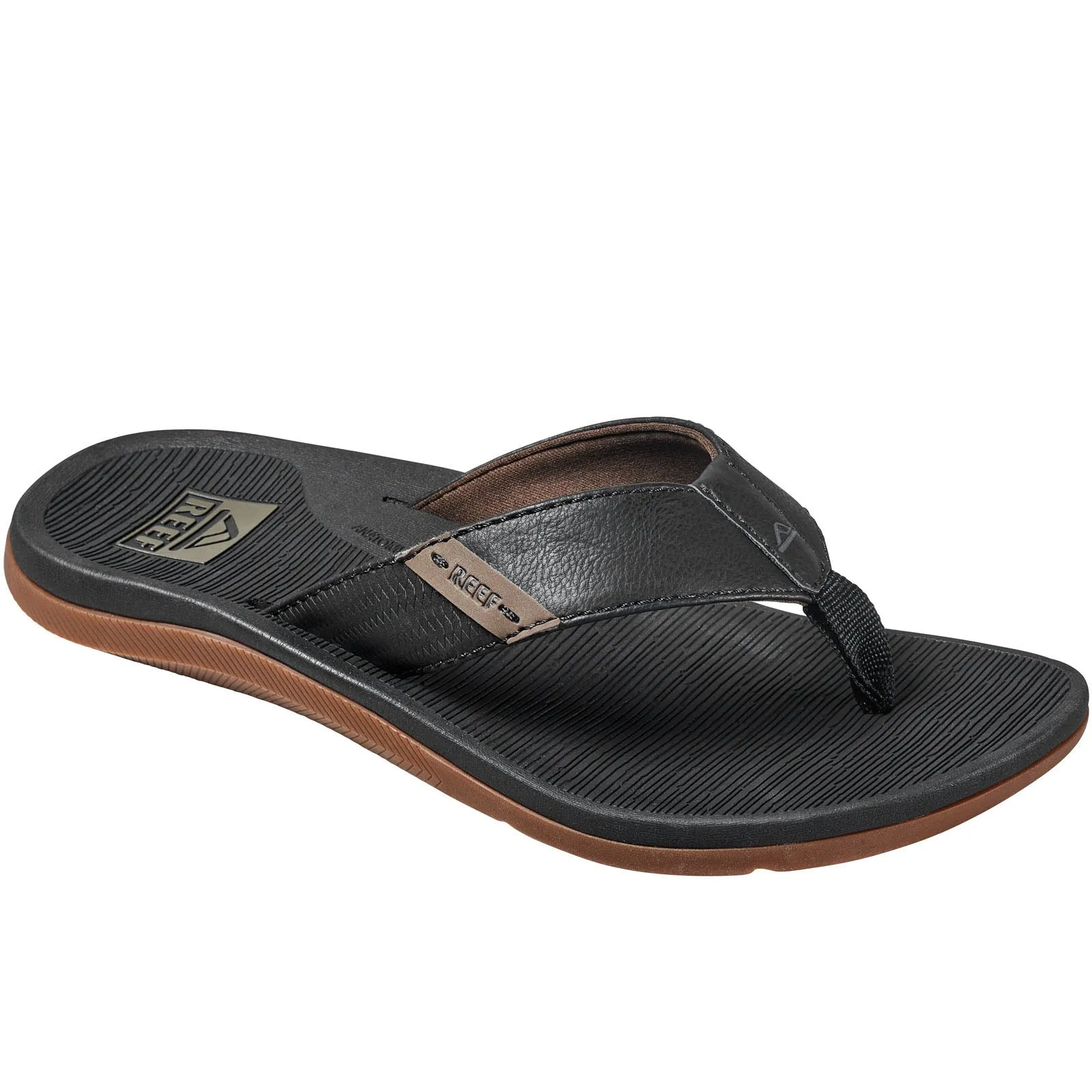 Reef Mens Santa ANA Leather Flip Flops